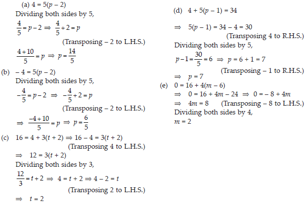 Ncert Solutions For Class 7 Maths Chapter 4 Simple Equations
