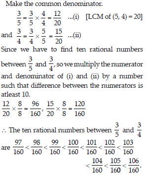 NCERT Solutions : Rational Numbers (Mathematics) Class 8