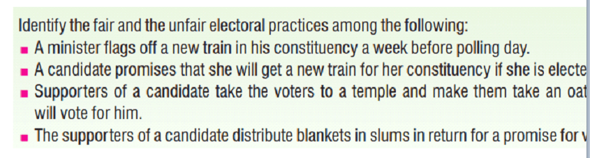 unfair electoral practices